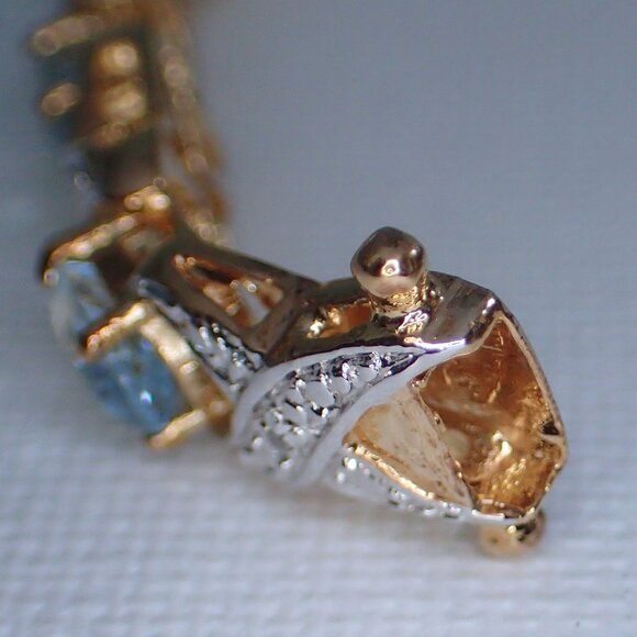 Genuine Swiss Blue Topaz Infinity Bracelet - Picture 3 of 11